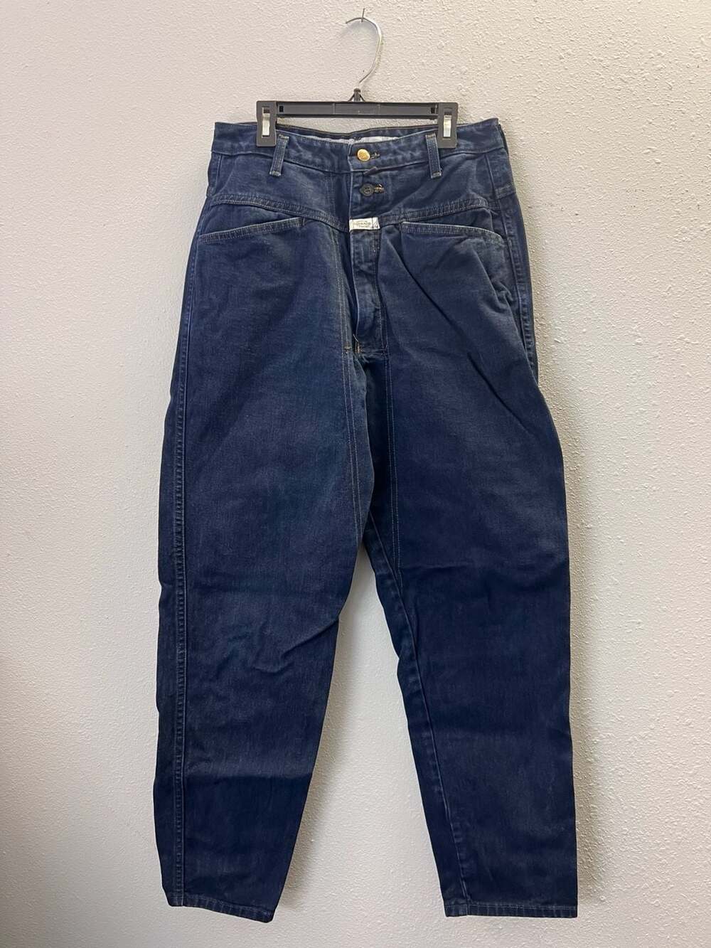 Vintage Marithe Francois Girbaud Jeans 9/10 High Baggy Tapered Blue 28x29 0296